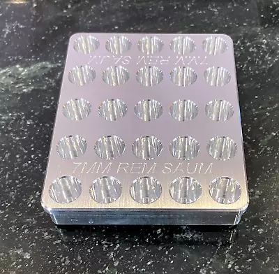 7mm Rem SAUM Reloading Block / Tray Precision CNC Machined From Billet Alum. • $22.98