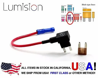 NEW ATM Add-A-Circuit For Mini Blade Style Fuse Fuse Holder Tap + 5AMP FUSE • $6.49
