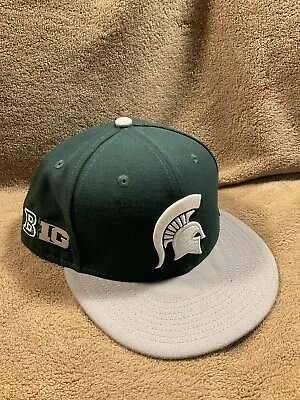 Michigan State Spartans New Era 9Fifty SnapBack Hat Green Big 10 Side Patch • $19.99