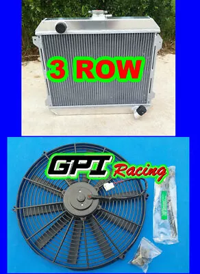 3 Row Aluminum Radiator For NISSAN DATSUN 510 610 710 720 L20B Manual +  Fan • $182