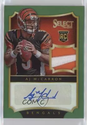 2014 Panini Select Jerseys Green Prizm /5 AJ McCarron #206 Rookie Auto RC • $120.28