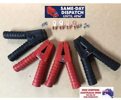 2 Pairs Heavy Duty Alligator Battery Clamps Jumper Lead Test Clips Connector • $59.51