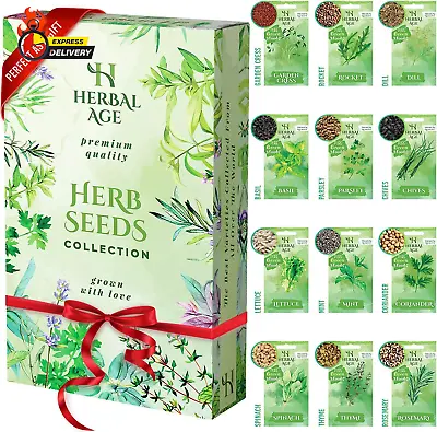 Grow Your Own Herb Garden Kit 12 Herbs Plants 8700 Herb Seed Box Herb Seeds F • £15.90