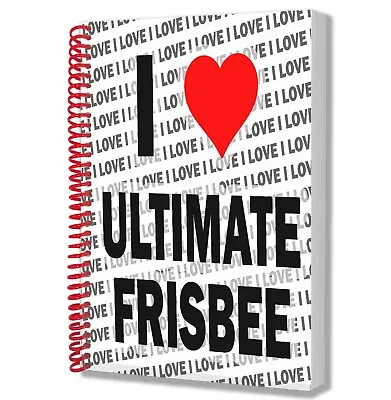 £9.95 • Buy I Love Ultimate Frisbee A5 Notebook Notepad Writing Drawing Gift