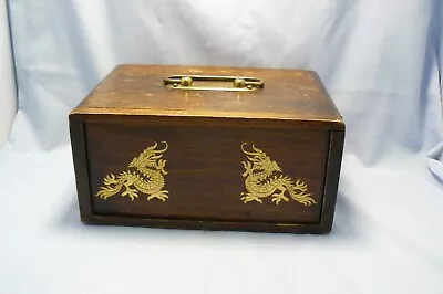 Vintage Wooden Mahjong Storage Box - EMPTY • $26