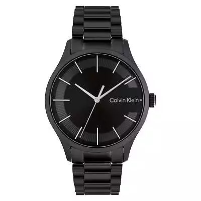 Calvin Klein Black Stainless Steel Unisex Watch - 25200040 • $224