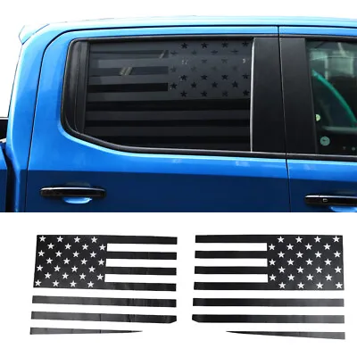 Black Rear Window Sides Trim Sticker Decal For Chevy Silverado 2019+ Accessories • $29.99