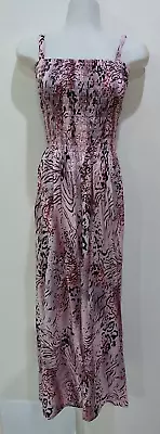 1K21 LADIES SHIRRED SUMMER LONG MAXI DRESS Plus Size  20  22  24  26  NEW TAGS • $40