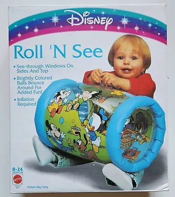 Vintage DISNEY Roll 'N See Inflatable Infant Toy By MATTEL 1992 RARE New MICKEY • $39.95