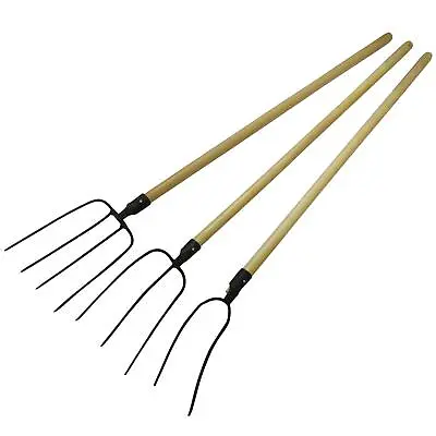 £14.99 • Buy Long Handle Muck Out Fork For Hay Manure Straw 1.5M (Horse Stable Pitchfork)