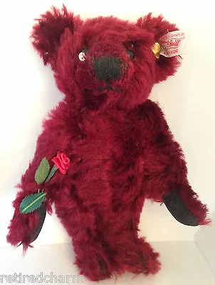 ❤️Steiff MINI DEW DROP ROSE Teddy Bear 🐻 666384 MOHAIR 6  16cm EUC ~ Precious❤️ • $135