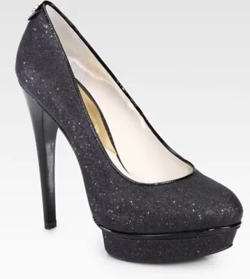 Michael Kors Gideon Glitter Sparkle Womens BlackPumps/Heels/Shoes S.9M Pre-owned • $56.79