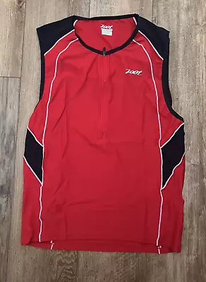 Zoot Men's Red Triathlon Top Jersey XL • $20