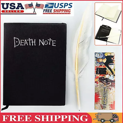 Death Note Book Notebook Notebook Notebook Anime Death Cosplayeno Feather Pen L • $9.44