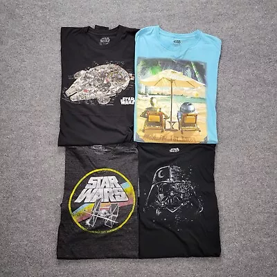 Star Wars Mens Tshirt Retro Casual Graphic Darth Vader Bundle Lot Of 4 Sz XL • $31.99