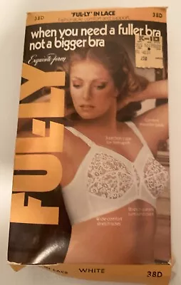 Vintage Exquisite Form Ful-ly In Lace Bra 38D NEW OLD STOCK • $24.95