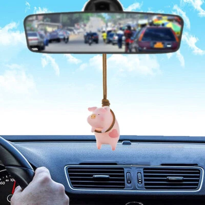 $3.19 • Buy Car Rear View Mirror Pendant Cute Swing Lucky Pig Piggy Hanging Ornament Decor