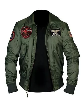 Tom Cruise Top Gun Maverick Flight Bomber Jacket Jet Pilot Jacket • $74.99