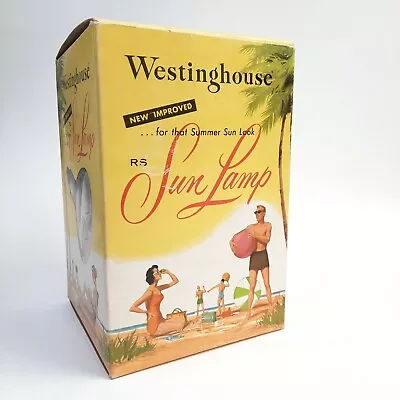 Westinghouse VTG Sun Lamp Tanning BULB 1960's Graphics Yellow Box Type RS 275W • $55