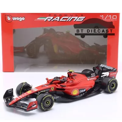 Bburago Formula F 1 Ferrari Racing Sf-23 2023 1/18 Carlos Sainz #55 16812 Cs • $55.55