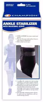 NEW! CHAMPION Bilateral Stays Ankle Stabilizer Black One Size C-214 • $9.95