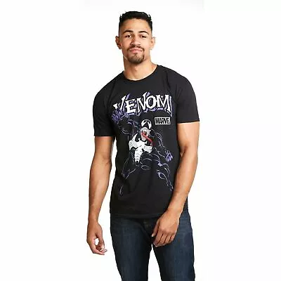 Official Marvel Mens Venom Attack T-Shirt Black S - XXL • £13.99