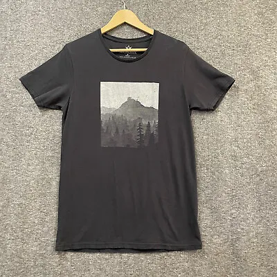 Monark Mountian Tshirt Vintage Grey Black Hiking Crew Neck Short Sleeve Preowned • $5.99