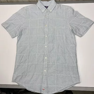 Vineyard Vines Slim Fit Tucker S/S Shirt Patchwork Textured Striped Men's Sz S • $25.99