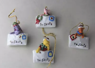 Midwest Of Cannon Falls Winnie The Pooh To Santa Porcelain Ornaments Set Of 4 • $85