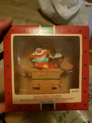 1988 Hallmark Keepsake Dated Jingle Bell Clown Musical Ornament NIB NEW IN BOX  • $12.99