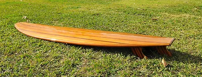 Cedar Wooden Surfboard 9' Long Board Hollow Epoxy Fiberglass Surfing Tri Fin New • $2156.66