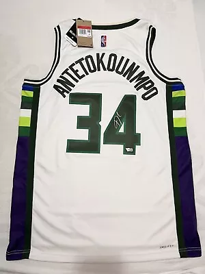 $1450 • Buy Giannis Antetokounmpo Signed Jersey 75th Anniversary Fanatics 