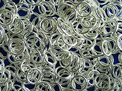 £2.19 • Buy SILVER PLATED JUMP RINGS 4mm 5mm 6mm 7mm 8mm 10mm X 0.7mm Or 1mm - UK SELLER