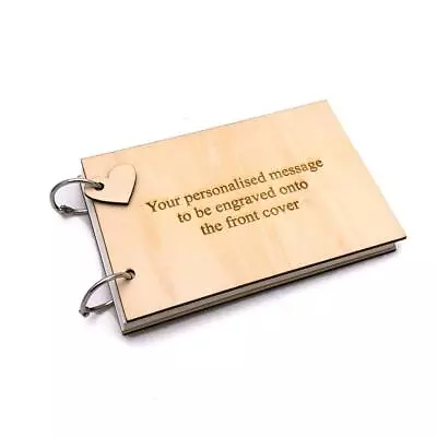 Personalised Any Engraving Scrap Book Photo Album Guest Book WOD-28 • £12.99