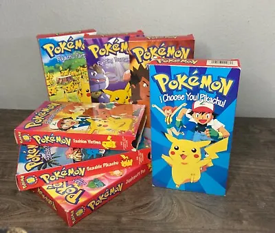 Pokémon VHS Lot (Vols. 1 5 6 9 10 12 14) - I Choose You! Pikachu! • $55