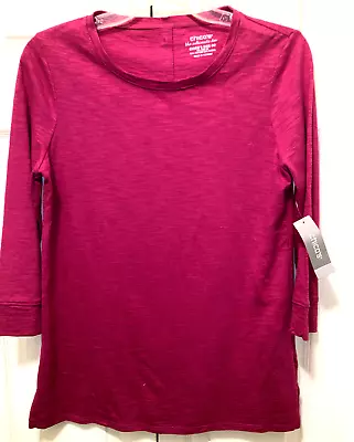 NEW $45 TAG Chicos Woman's Hot Pink Tunic Top  Cut Buttons On Back Size 00 Or XS • $21.67