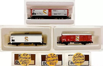 MARKLIN Z SCALE INDUSTRY PRINTED   3 COLLECTOR Freight Cars Marklin Boxs  C8 • $69.95