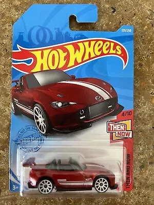 2021 Hot Wheels  '15 Mazda MX-5 Miata 4/10 Red Long Card 2021 Then & Now • $8.50