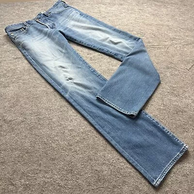 Adriano Goldschmied Matchbox Slim Straight Jeans Men 32 X 33 Blue Medium Wash • $29.99