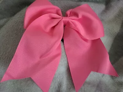 Ladies Girls Cheerleading Large Hair Bow Ribbon Fashion 7  Ponytail Elastic  • £2.79