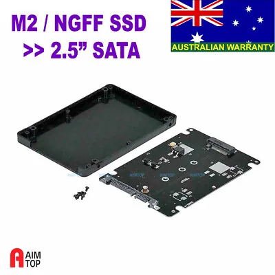 $9.40 • Buy M.2 NGFF  B  Key SSD To Standard 2.5  SATA 3 III Converter Box Case Enclosure