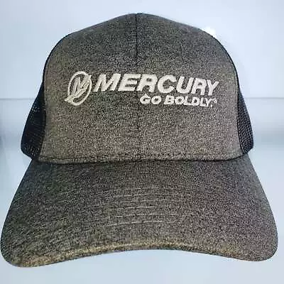 New Authentic Mercury Marine Hat Go Boldly Richardson Trucker Gray/ Black Mesh • $26.99
