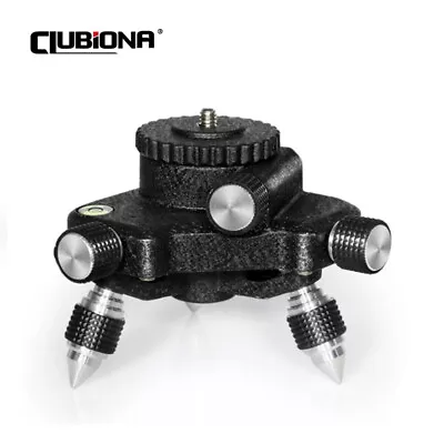 CLUBIONA 360° Laser Level Holder Tripod Triangle Base For 1/4  & 5/8  Threaded • $18.59