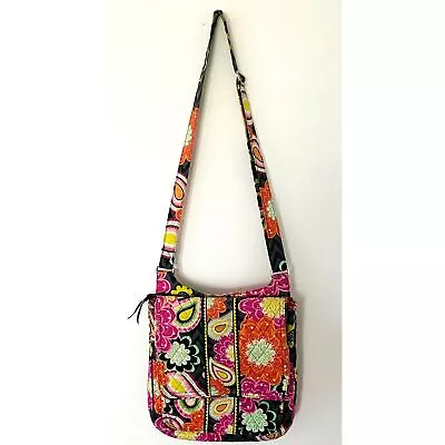 Vera Bradley Ziggy Zinnia Mailbag Crossbody Bag Multicolor Floral Purse • $29