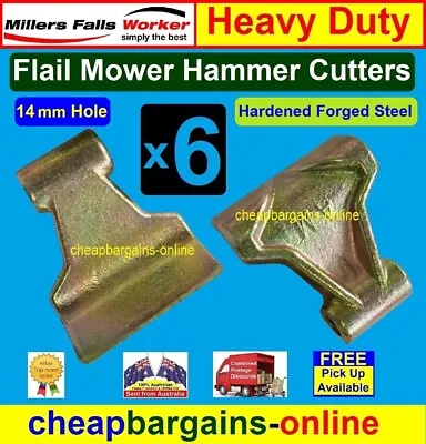 $99.99 • Buy 6 X TRACTOR FLAIL MOWER HAMMER BLADES MOWER SLASHER MULCHER CUTTING BLADES H/DTY