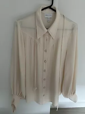 $80 • Buy Alice McCALL Cream /pink Blouse Top In Size AU 8