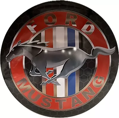 Ford Mustang 16  Inch Dome Round Metal Sign - Garage Man Cave Truck  Car Vehicle • $19.49