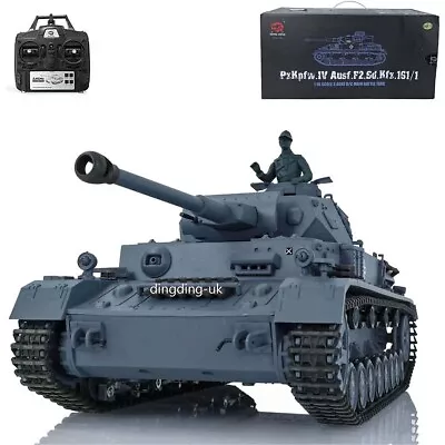 Heng Long 1/16 RC Tank German Panzer IV F2  RTR BB & IR Battle UK • $354.06