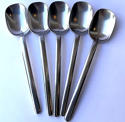 Mikasa ZENA Glossy 18-8 Stainless Place Oval Soup Spoons 7 5/8  Japan Set Of 5 • $31.48