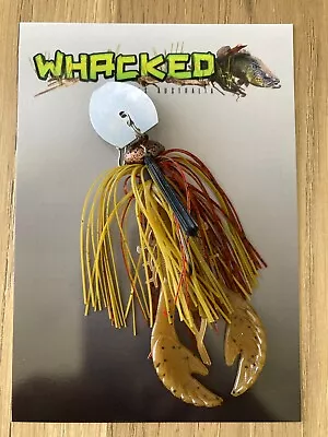 WHACKED LURES AUST ~ 3/8oz Weedless Craw CHATTERBAIT ~ NATURAL PUMPKIN • $10.99